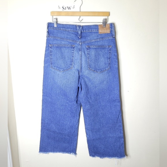 Point Sur J.Crew Wide Leg Cropped Jeans Women’s 31 Polished Effortless Denim - Picture 5 of 10